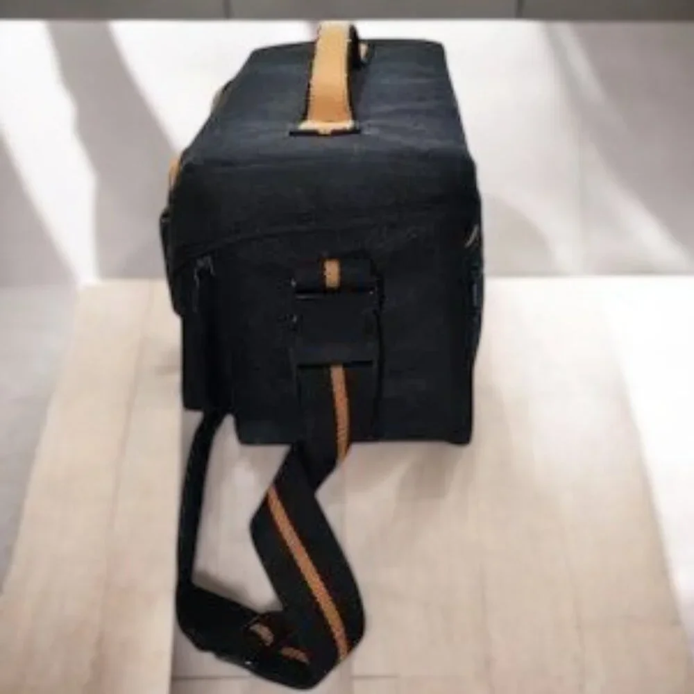 Vintage Quantaray Camera Bag Vegan Leather Trim